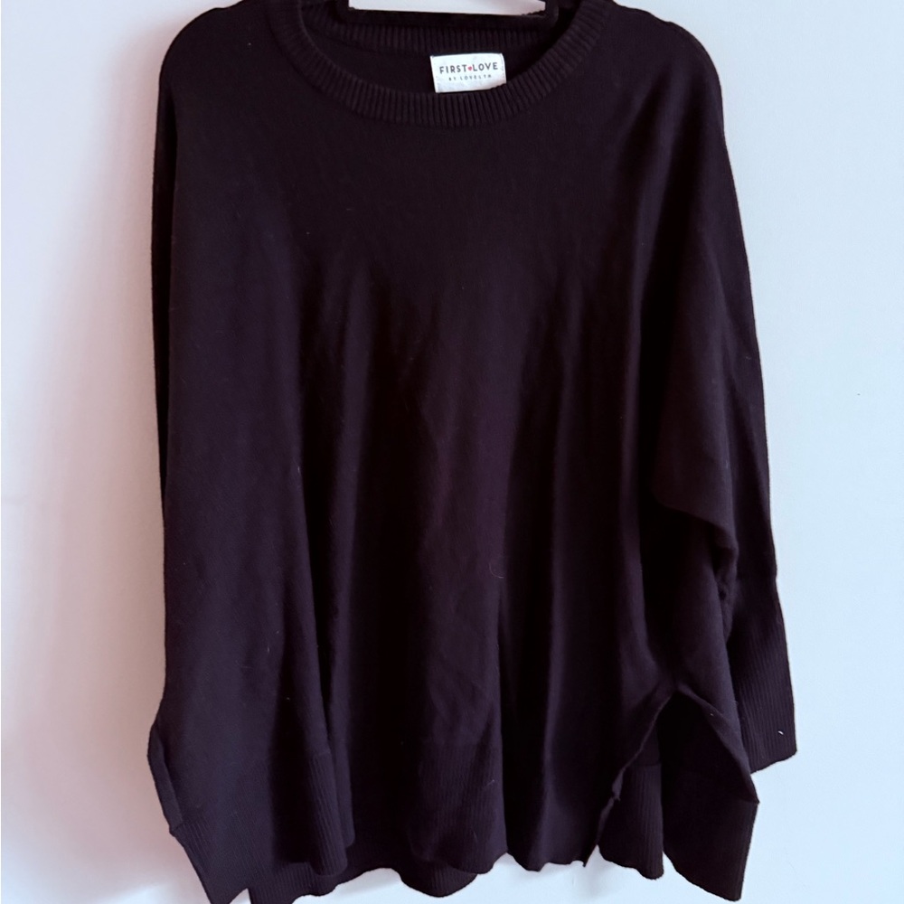 Maternity First Love Black Sweatshirt